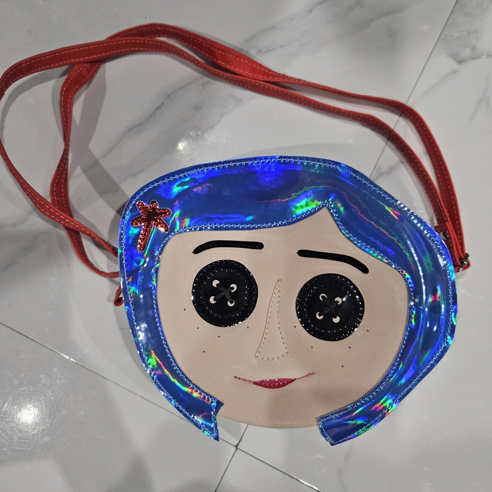 Holographic Blue and Red Crossbody Bag